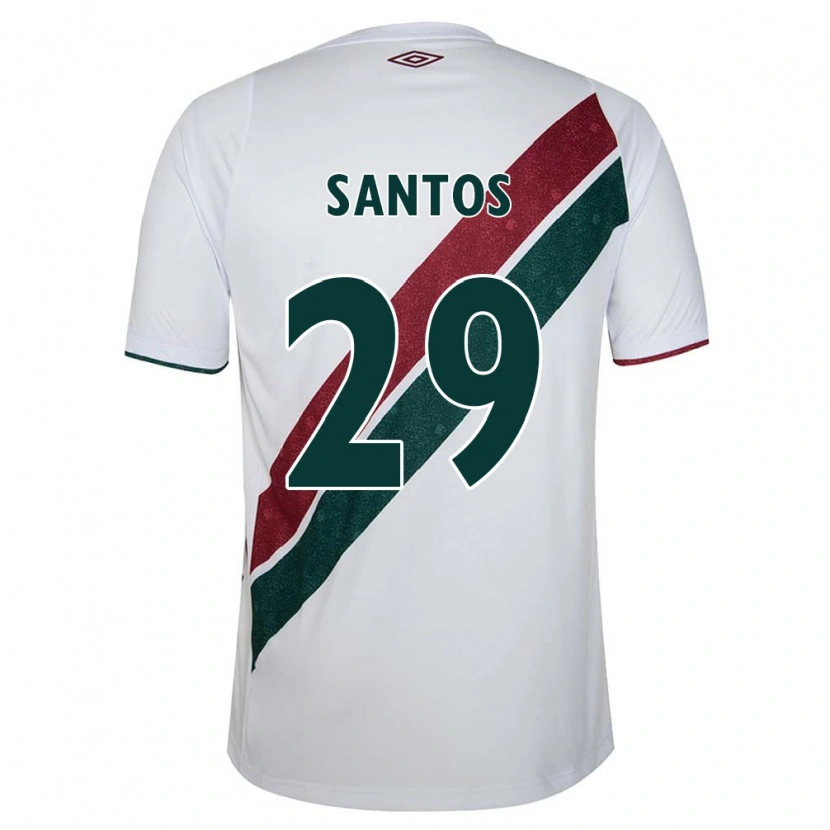 Danxen Män Thiago Santos #29 Vit Grön Vinröd Bortatröja Matchtröjor 2025/26 Tröjor T-Tröja