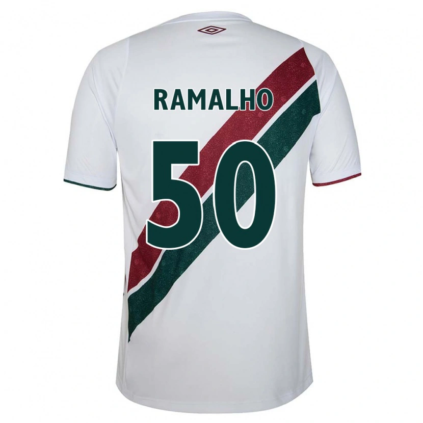 Danxen Män Gustavo Ramalho #50 Vit Grön Vinröd Bortatröja Matchtröjor 2025/26 Tröjor T-Tröja