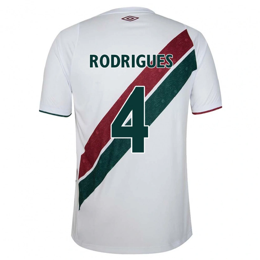 Danxen Män Nath Rodrigues #4 Vit Grön Vinröd Bortatröja Matchtröjor 2025/26 Tröjor T-Tröja