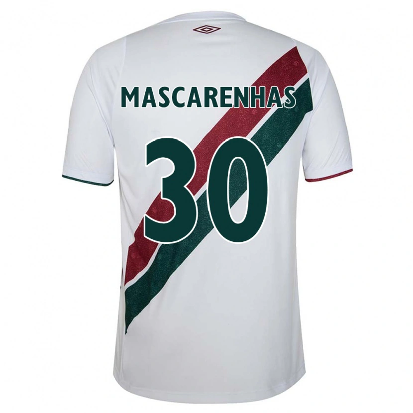 Danxen Män Matheus Mascarenhas #30 Vit Grön Vinröd Bortatröja Matchtröjor 2025/26 Tröjor T-Tröja
