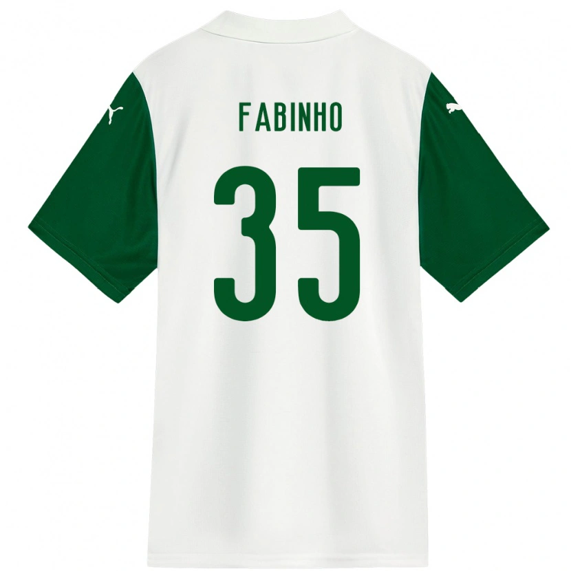 Danxen Män Fabinho #35 Vit Grön Bortatröja Matchtröjor 2025/26 Tröjor T-Tröja