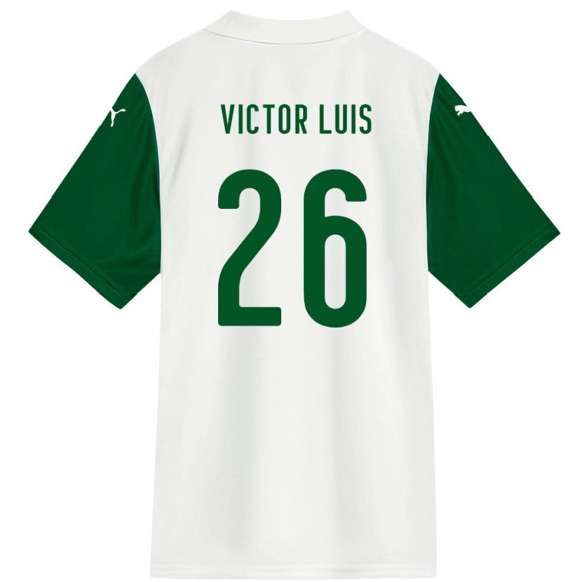Danxen Män Victor Luis #26 Vit Grön Bortatröja Matchtröjor 2025/26 Tröjor T-Tröja