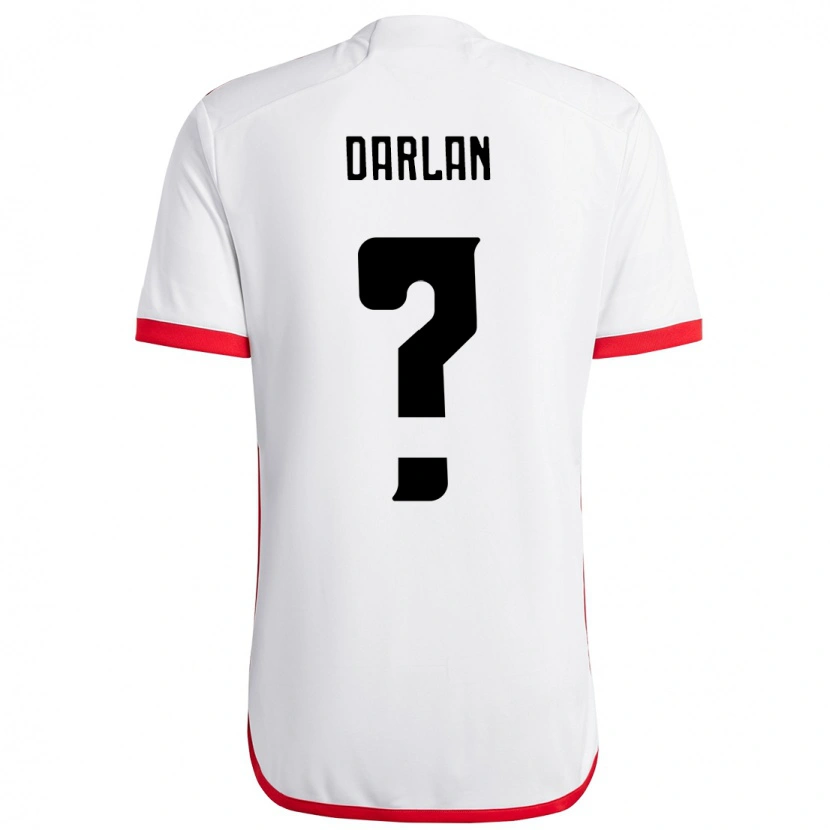 Danxen Män Darlan Batista #0 Vit Röd Bortatröja Matchtröjor 2025/26 Tröjor T-Tröja