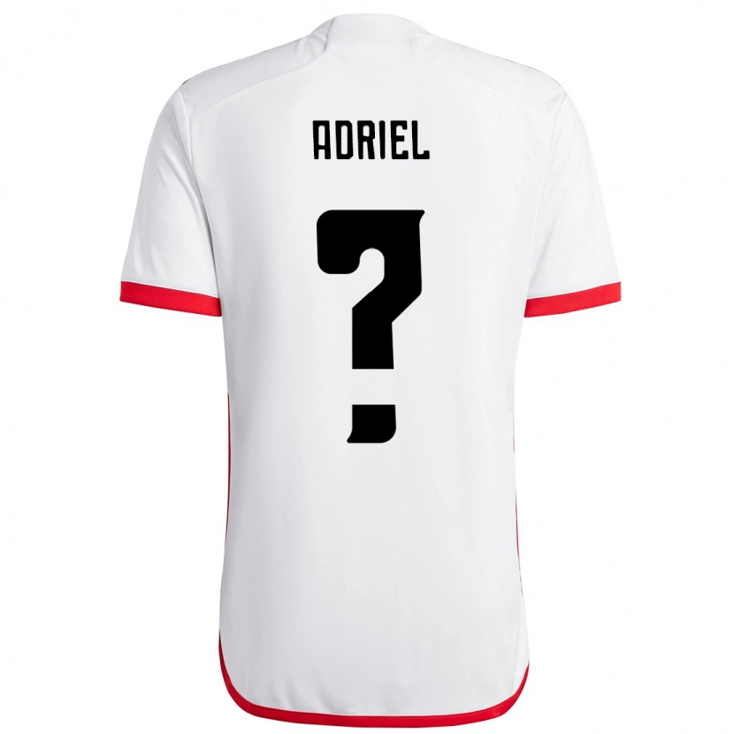 Danxen Män Adriel #0 Vit Röd Bortatröja Matchtröjor 2025/26 Tröjor T-Tröja