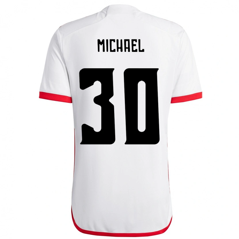 Danxen Män Michael #30 Vit Röd Bortatröja Matchtröjor 2025/26 Tröjor T-Tröja