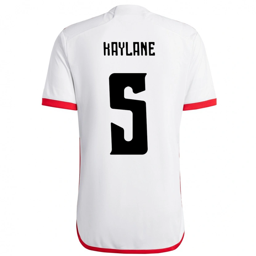 Danxen Män Kaylane #5 Vit Röd Bortatröja Matchtröjor 2025/26 Tröjor T-Tröja