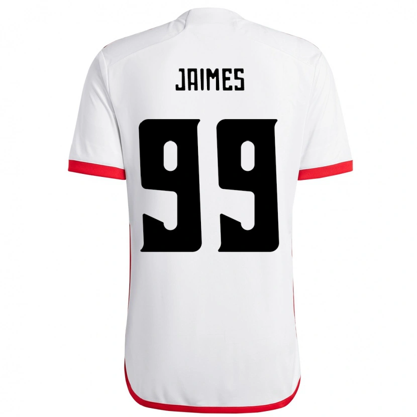 Danxen Män Sole Jaimes #99 Vit Röd Bortatröja Matchtröjor 2025/26 Tröjor T-Tröja