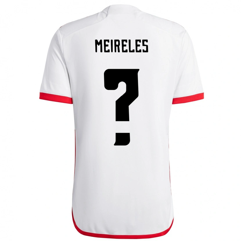 Danxen Män Lu Meireles #0 Vit Röd Bortatröja Matchtröjor 2025/26 Tröjor T-Tröja