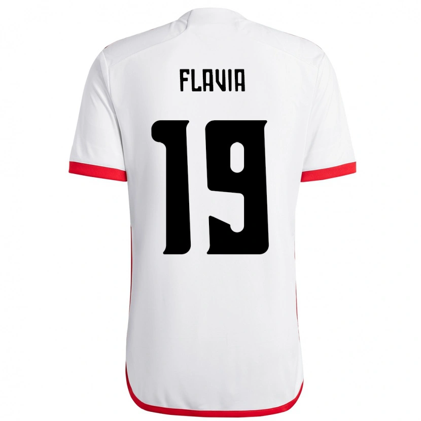 Danxen Män Flavia #19 Vit Röd Bortatröja Matchtröjor 2025/26 Tröjor T-Tröja