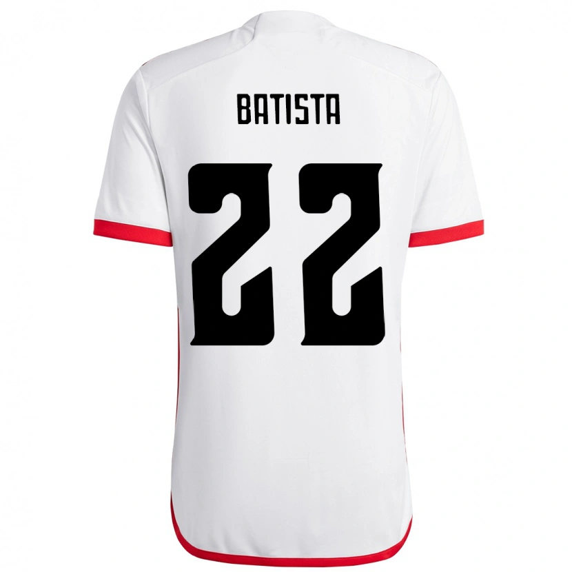 Danxen Män Gabriel Batista #22 Vit Röd Bortatröja Matchtröjor 2025/26 Tröjor T-Tröja