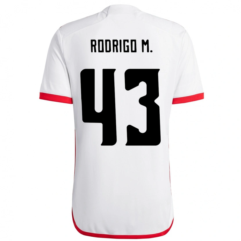 Danxen Män Rodrigo Muniz #43 Vit Röd Bortatröja Matchtröjor 2025/26 Tröjor T-Tröja