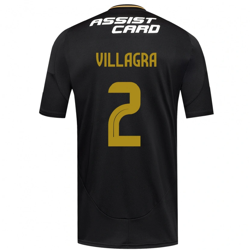 Danxen Män Jonathan Villagra #2 Svart Vit Bortatröja Matchtröjor 2025/26 Tröjor T-Tröja