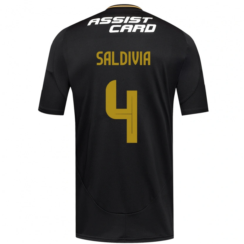 Danxen Män Alan Saldivia #4 Svart Vit Bortatröja Matchtröjor 2025/26 Tröjor T-Tröja