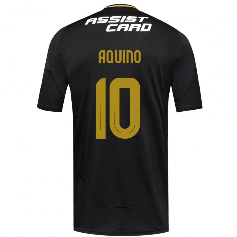 Danxen Män Claudio Aquino #10 Svart Vit Bortatröja Matchtröjor 2025/26 Tröjor T-Tröja