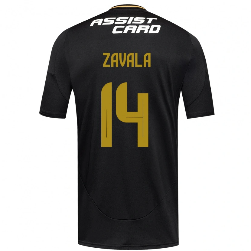 Danxen Män Cristián Zavala #14 Svart Vit Bortatröja Matchtröjor 2025/26 Tröjor T-Tröja