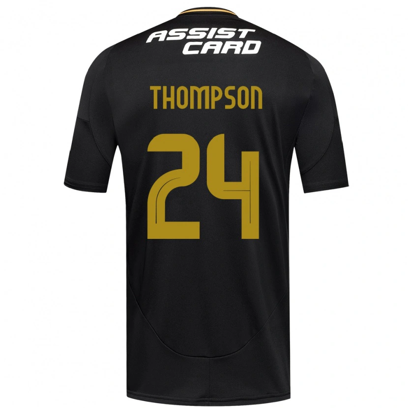 Danxen Män Jordhy Thompson #24 Svart Vit Gul Bortatröja Matchtröjor 2025/26 Tröjor T-Tröja