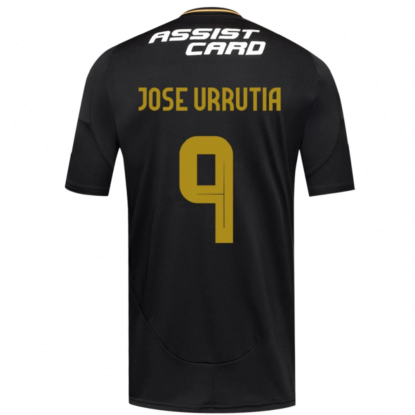 Danxen Män María José Urrutia #9 Svart Vit Bortatröja Matchtröjor 2025/26 Tröjor T-Tröja