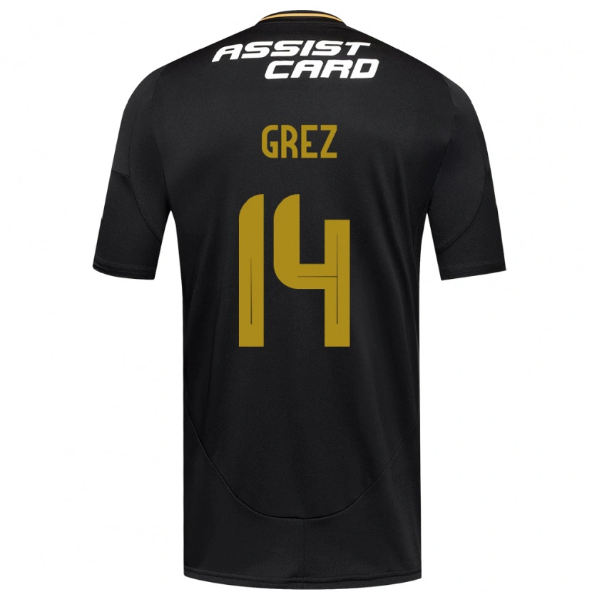 Danxen Män Javiera Grez #14 Svart Vit Bortatröja Matchtröjor 2025/26 Tröjor T-Tröja