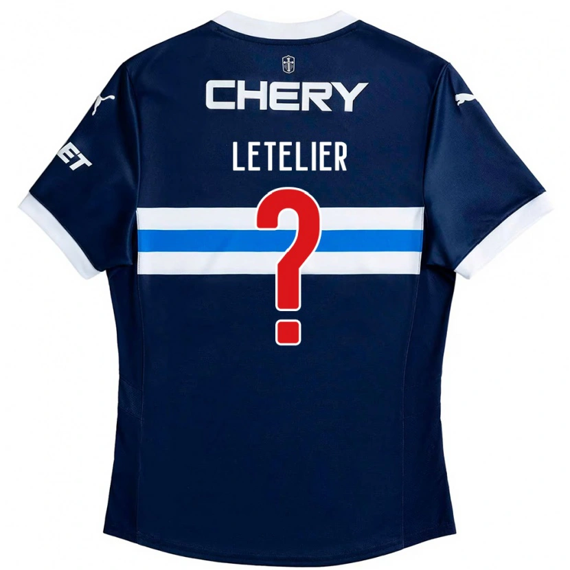 Danxen Män Nicolás Letelier #0 Kungsblå Vit Bortatröja Matchtröjor 2025/26 Tröjor T-Tröja