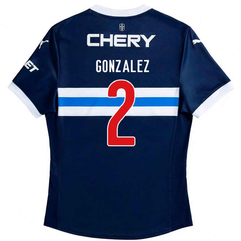 Danxen Män Daniel González #2 Kungsblå Vit Bortatröja Matchtröjor 2025/26 Tröjor T-Tröja
