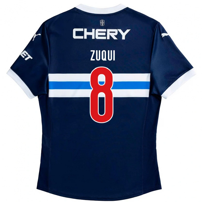 Danxen Män Fernando Zuqui #8 Kungsblå Vit Bortatröja Matchtröjor 2025/26 Tröjor T-Tröja