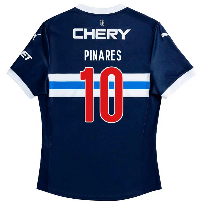 Danxen Män Cesar Pinares #10 Svart Blå Bortatröja Matchtröjor 2025/26 Tröjor T-Tröja