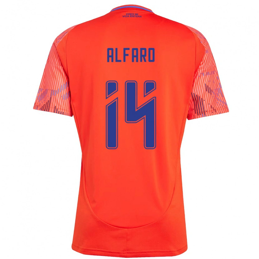 Danxen Män Julián Alfaro #14 Orange Röd Bortatröja Matchtröjor 2025/26 Tröjor T-Tröja