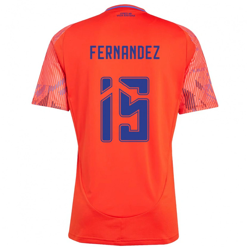 Danxen Män Vicente Fernández #15 Orange Röd Bortatröja Matchtröjor 2025/26 Tröjor T-Tröja
