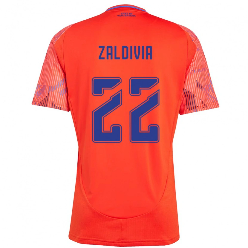 Danxen Män Matías Zaldivia #22 Orange Röd Bortatröja Matchtröjor 2025/26 Tröjor T-Tröja