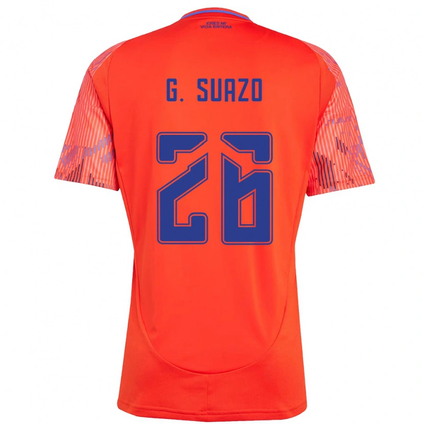 Danxen Män Grettel Suazo #26 Orange Röd Bortatröja Matchtröjor 2025/26 Tröjor T-Tröja