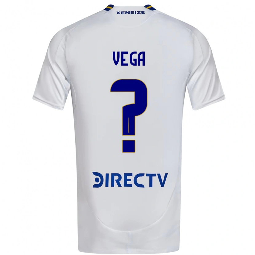Danxen Män Gabriel Vega #0 Vit Blå Bortatröja Matchtröjor 2025/26 Tröjor T-Tröja