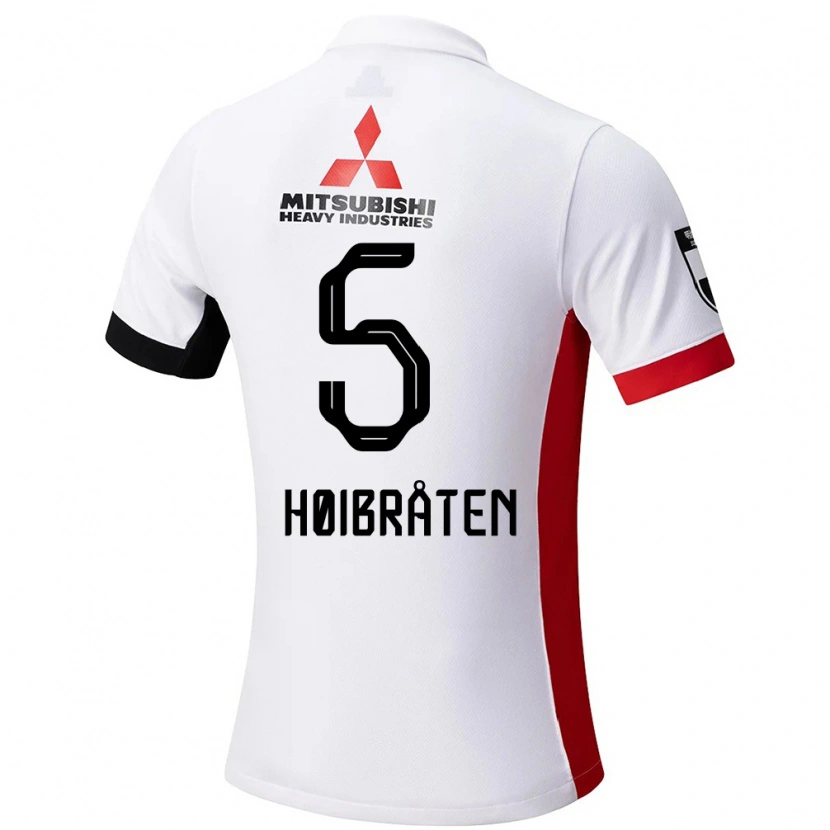 Danxen Män Marius Høibråten #5 Vit Svart Bortatröja Matchtröjor 2025/26 Tröjor T-Tröja