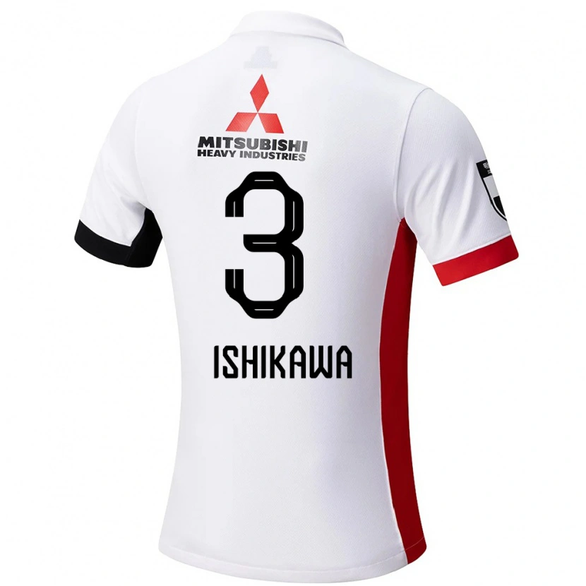 Danxen Män Rion Ishikawa #3 Vit Svart Bortatröja Matchtröjor 2025/26 Tröjor T-Tröja