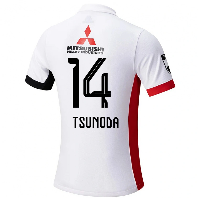 Danxen Män Fuka Tsunoda #14 Vit Svart Bortatröja Matchtröjor 2025/26 Tröjor T-Tröja