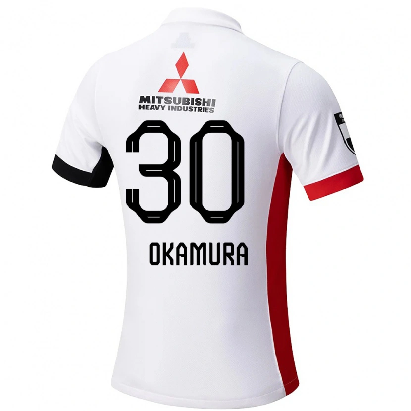 Danxen Män Raika Okamura #30 Vit Svart Bortatröja Matchtröjor 2025/26 Tröjor T-Tröja