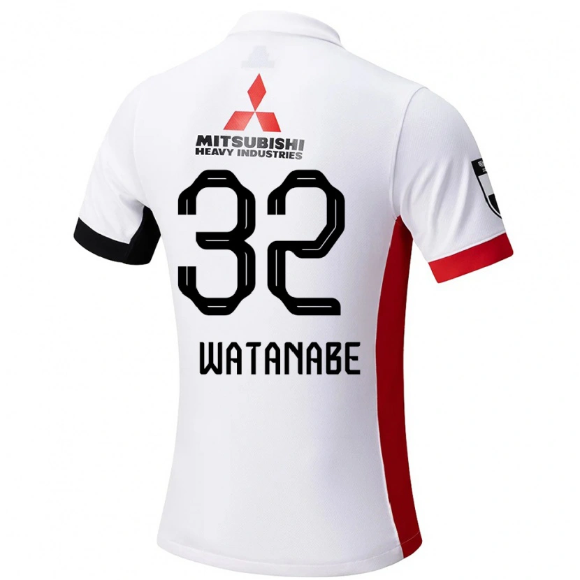 Danxen Män Risako Watanabe #32 Vit Svart Bortatröja Matchtröjor 2025/26 Tröjor T-Tröja