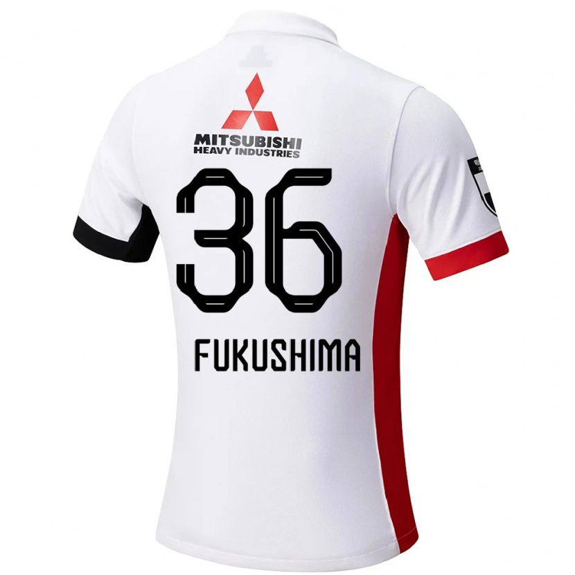 Danxen Män Ryuya Fukushima #36 Vit Svart Bortatröja Matchtröjor 2025/26 Tröjor T-Tröja