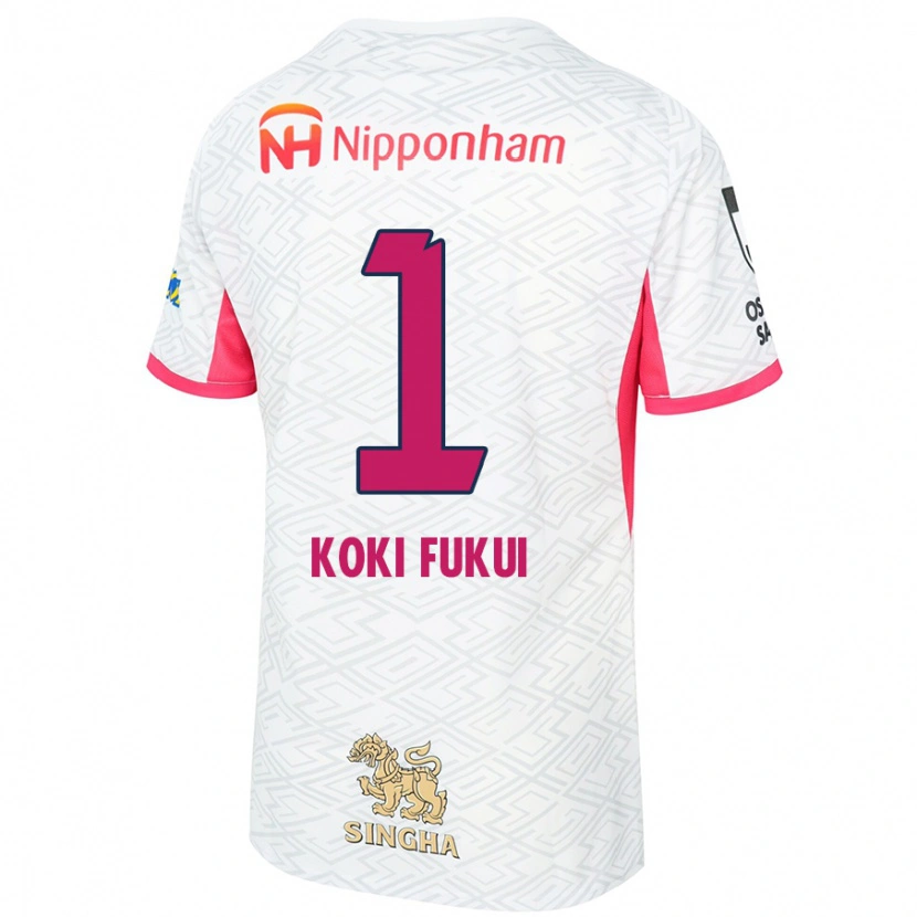Danxen Män Koki Fukui #1 Vit Sakura Rosa Bortatröja Matchtröjor 2025/26 Tröjor T-Tröja