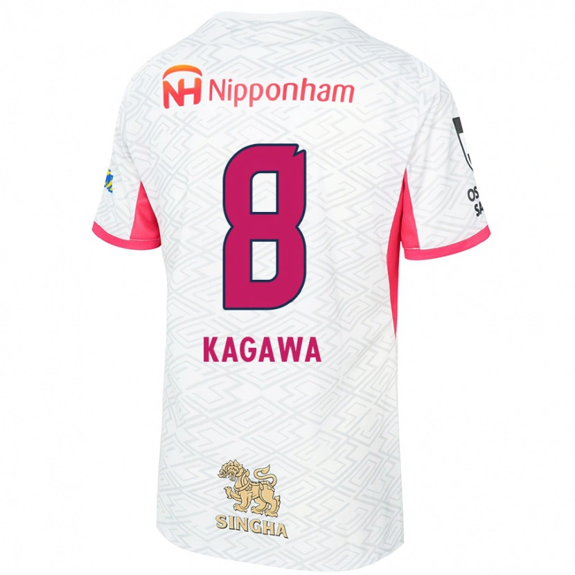 Danxen Män Shinji Kagawa #8 Vit Sakura Rosa Bortatröja Matchtröjor 2025/26 Tröjor T-Tröja