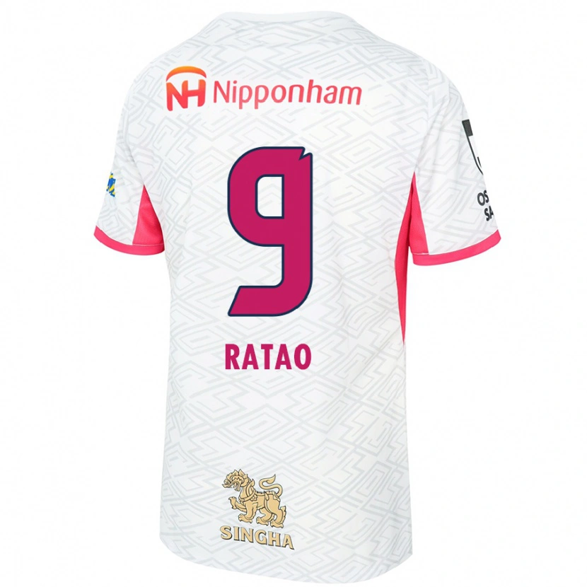 Danxen Män Rafael Ratão #9 Vit Sakura Rosa Bortatröja Matchtröjor 2025/26 Tröjor T-Tröja