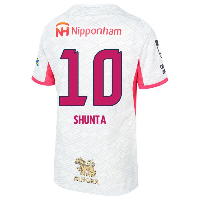 Danxen Män Shunta Tanaka #10 Vit Sakura Rosa Bortatröja Matchtröjor 2025/26 Tröjor T-Tröja
