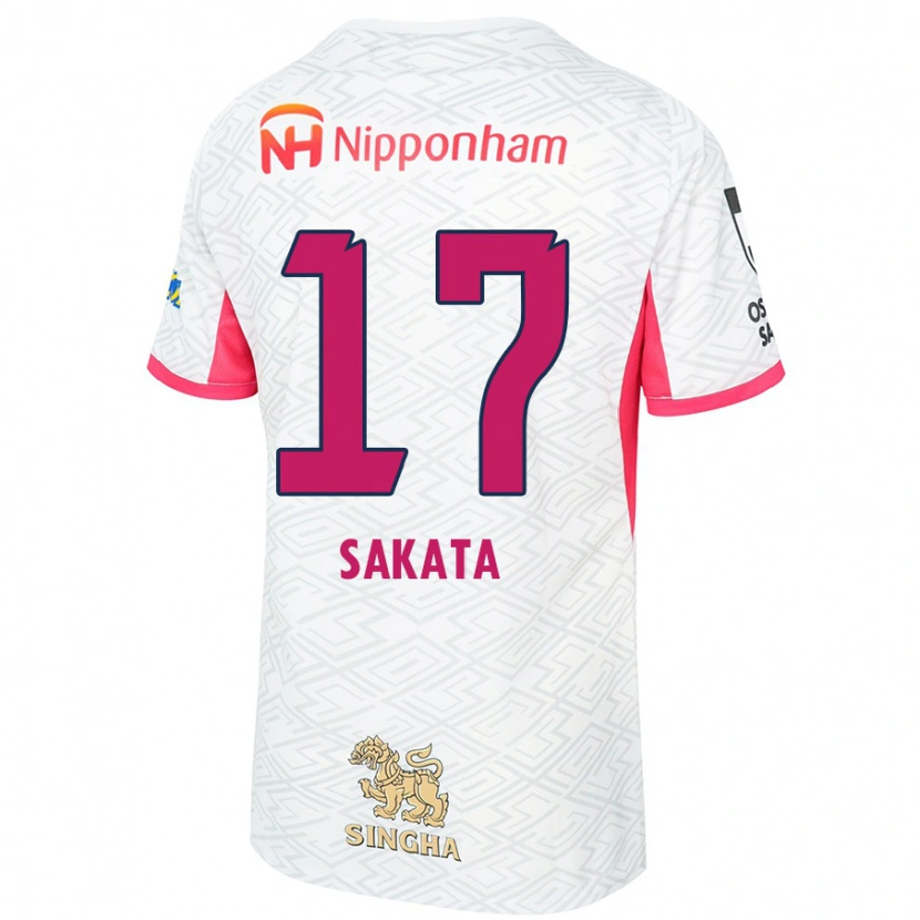 Danxen Män Reiya Sakata #17 Vit Sakura Rosa Bortatröja Matchtröjor 2025/26 Tröjor T-Tröja