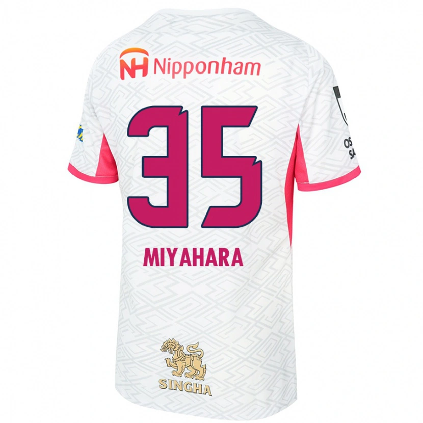 Danxen Män Jinta Miyahara #35 Vit Sakura Rosa Bortatröja Matchtröjor 2025/26 Tröjor T-Tröja