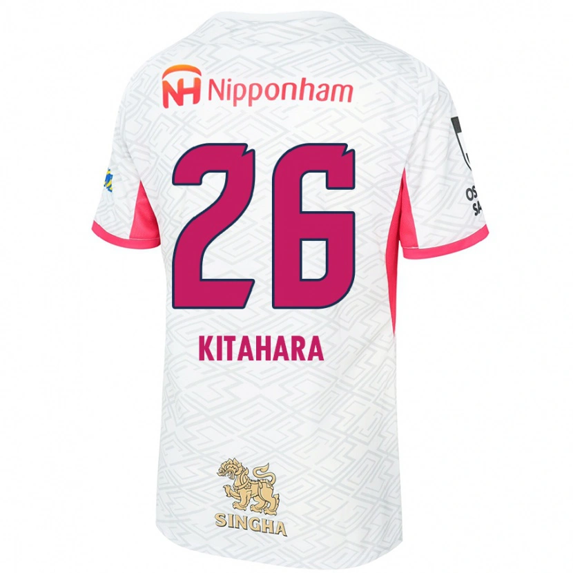 Danxen Män Shuka Kitahara #26 Vit Sakura Rosa Bortatröja Matchtröjor 2025/26 Tröjor T-Tröja