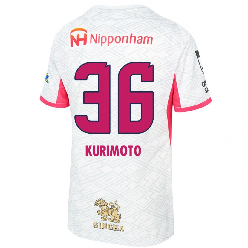Danxen Män Yuka Kurimoto #36 Vit Sakura Rosa Bortatröja Matchtröjor 2025/26 Tröjor T-Tröja
