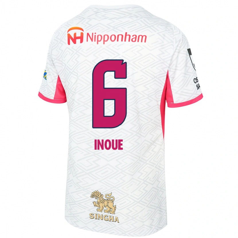 Danxen Män Hina Inoue #6 Vit Sakura Rosa Bortatröja Matchtröjor 2025/26 Tröjor T-Tröja