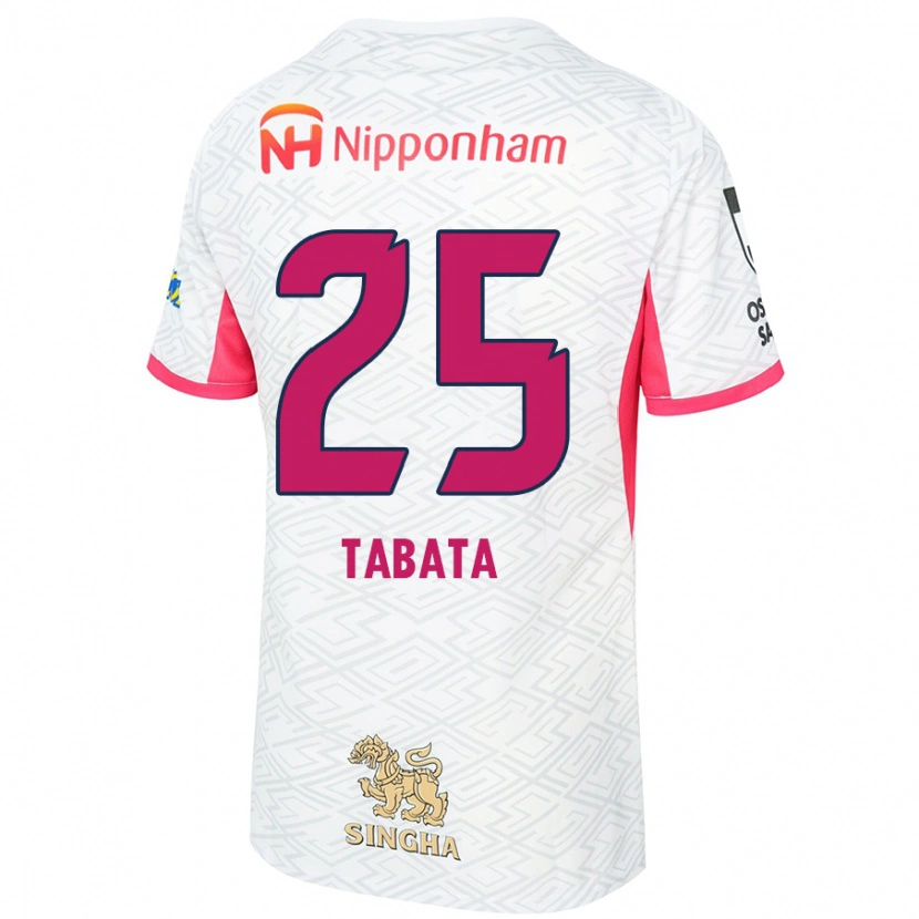 Danxen Män Haruna Tabata #25 Vit Sakura Rosa Bortatröja Matchtröjor 2025/26 Tröjor T-Tröja