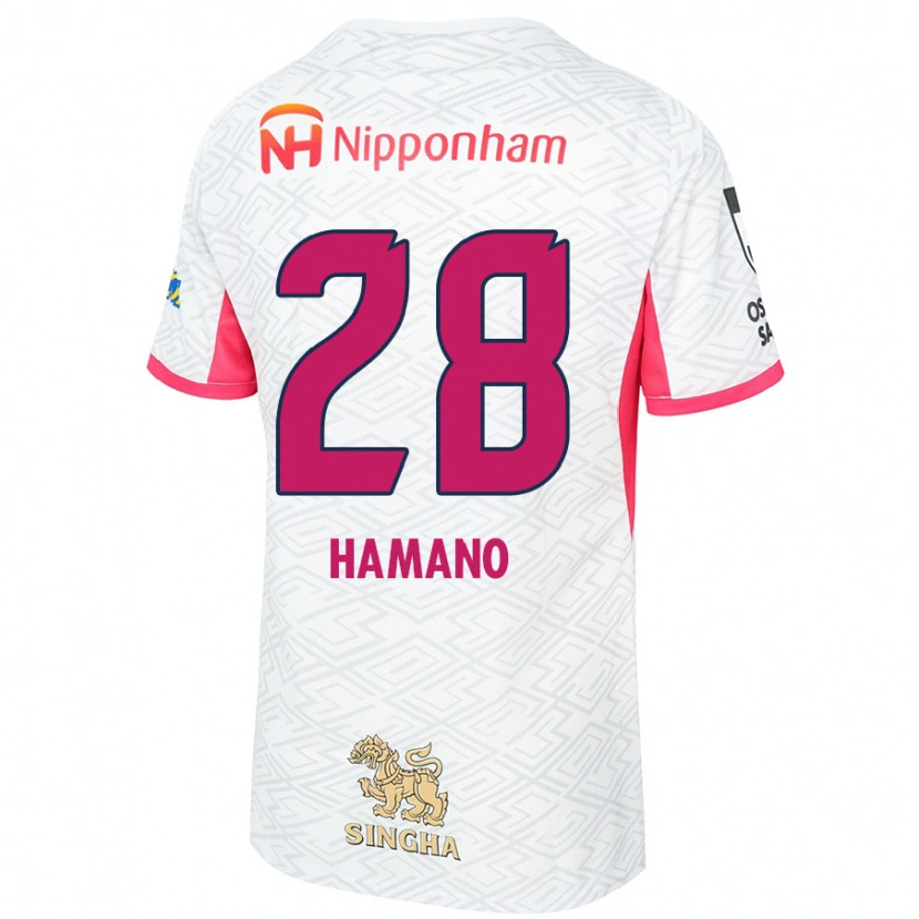 Danxen Män Maika Hamano #28 Vit Sakura Rosa Bortatröja Matchtröjor 2025/26 Tröjor T-Tröja