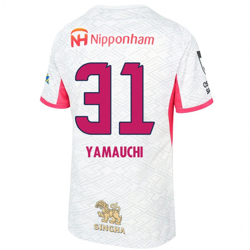 Danxen Män Hirofumi Yamauchi #31 Vit Sakura Rosa Bortatröja Matchtröjor 2025/26 Tröjor T-Tröja