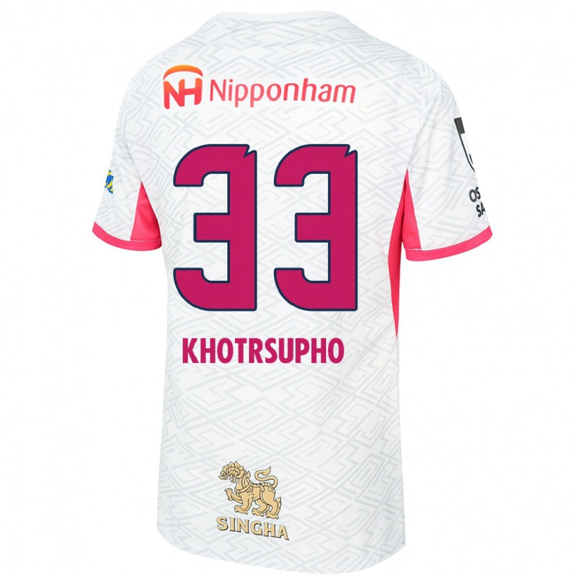 Danxen Män Tawan Khotrsupho #33 Vit Sakura Rosa Bortatröja Matchtröjor 2025/26 Tröjor T-Tröja